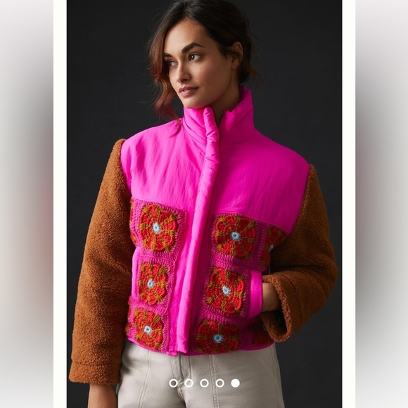 🌟HP🌟ANTHROPOLOGIE NWT Tach Nicoleta Crochet Jacket Size M. - Picture 2 of 11